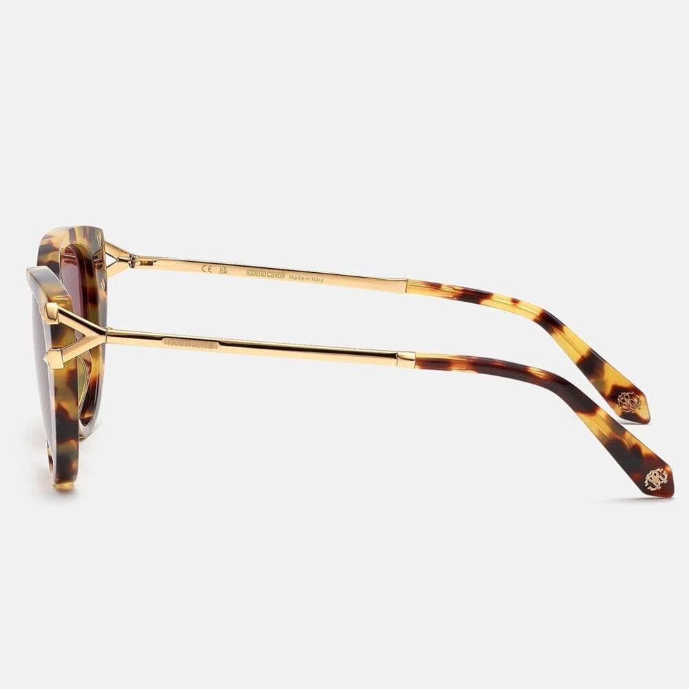 New! Roberto Cavalli SRC031 0777 Chic Havana Claw Sunglasses, Authentic - Picture 4 of 7
